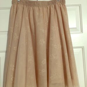 Flowered Tan Skirt